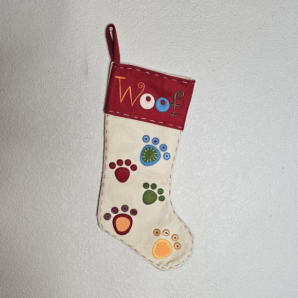Dog Christmas Embroidered Stocking - Picture 5 of 5